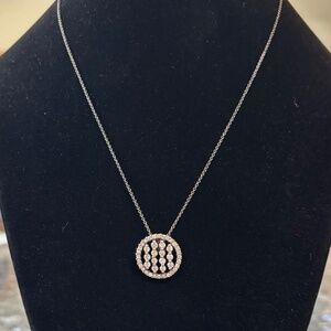 Sterling silver and zircon necklace